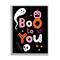 Stupell Industries Boo To You Smiling Halloween Elements Framed Giclee Art